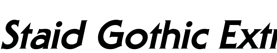 Staid Gothic Extra Bold Italic Schrift Herunterladen Kostenlos
