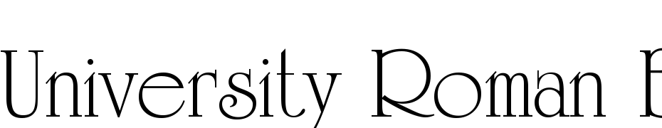 University Roman BT Font Download Free