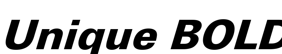 Unique BOLDITALIC Font Download Free