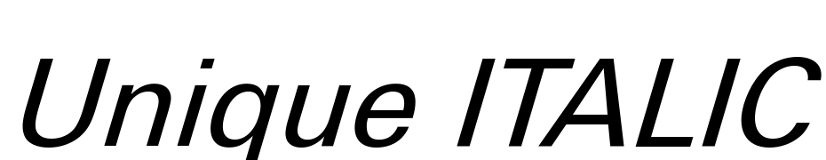 Unique ITALIC Font Download Free