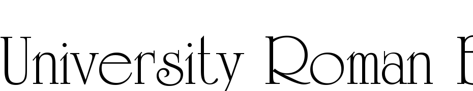 University Roman BT Font Download Free