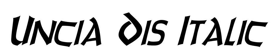 Uncia Dis Italic Scarica Caratteri Gratis