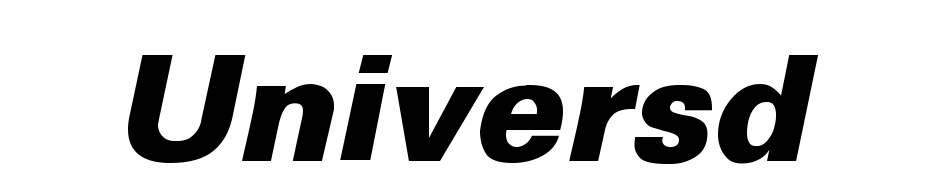 Univers Black Italic Font Download Free