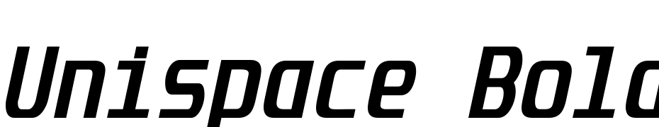 Unispace Bold Italic Font Download Free