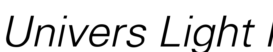 Univers Light Italic Font Download Free