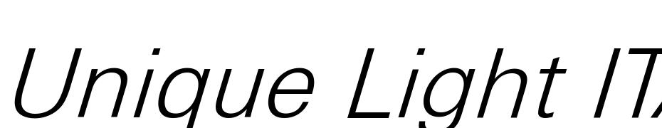Unique Light ITALIC Font Download Free