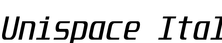 Unispace Italic Font Download Free