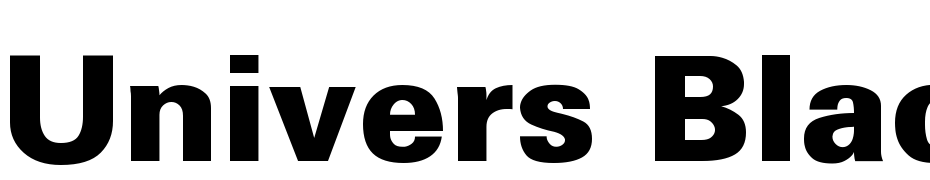 Univers Black Normal Font Download Free