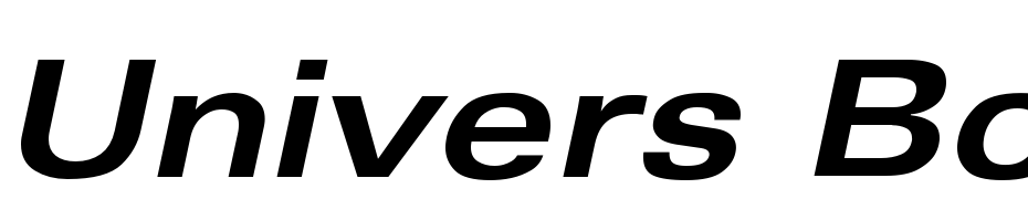 Univers Bold Ext Obl Font Download Free