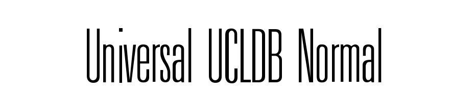 Universal UCLDB Normal Scarica Caratteri Gratis