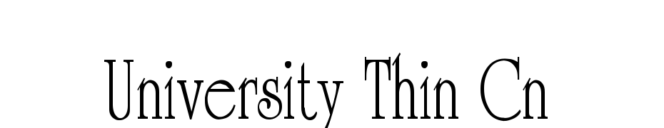 University Thin Cn Font Download Free
