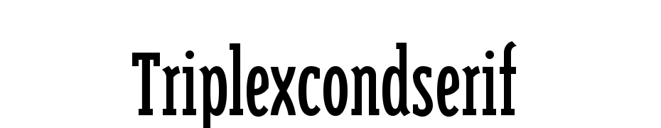 Triplex Cond Serif Font Download Free