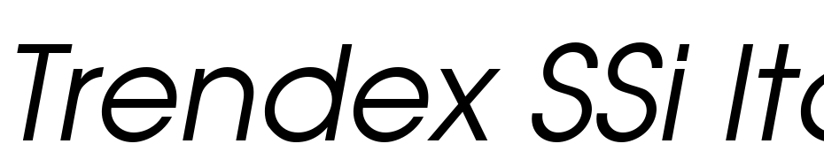 Trendex SSi Italic Font Download Free