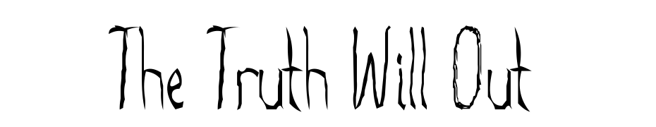 The Truth Will Out Font Download Free