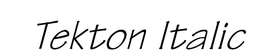 Tekton Italic Font Download Free