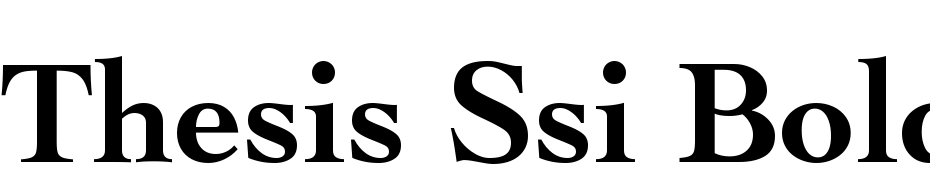 Thesis SSi Bold Schrift Herunterladen Kostenlos