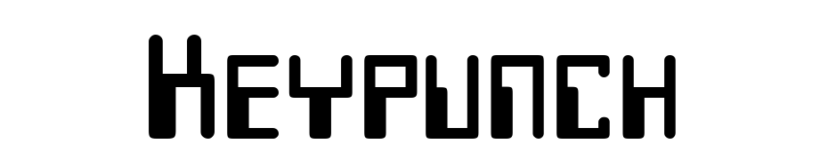 Keypunch cкачати шрифт безкоштовно