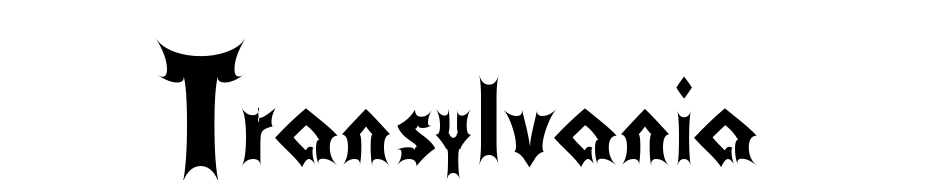 Transylvania Yazı tipi ücretsiz indir