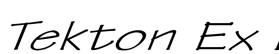 Tekton Ex Italic Font Download Free