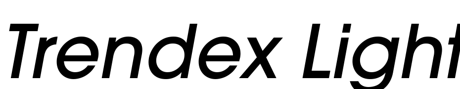 Trendex Light SSi Medium Italic Yazı tipi ücretsiz indir