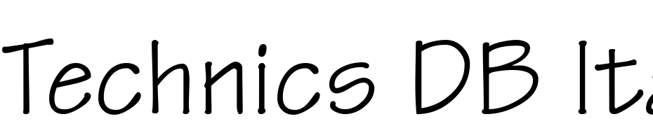 Technics DB Italic Schrift Herunterladen Kostenlos