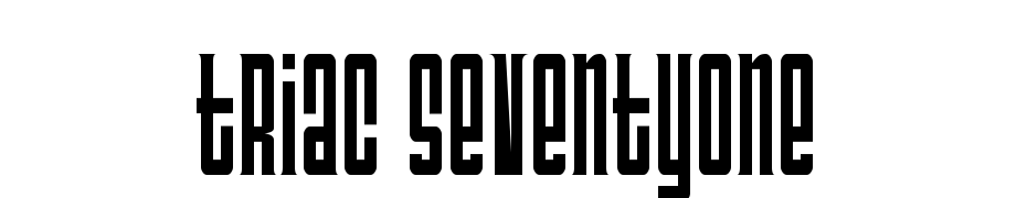 Triac Seventyone Font Download Free