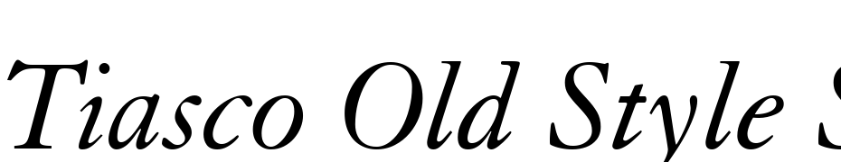 Tiasco Old Style SSi Italic Old Style Figures Font Download Free
