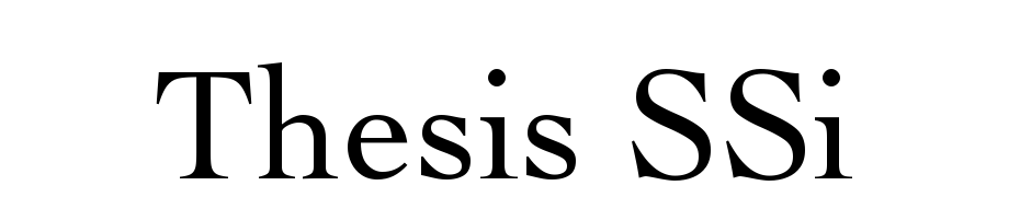 Thesis SSi Font Download Free