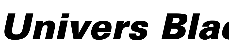 Univers Black Italic Polices Telecharger