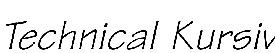 Technical Kursiv Font Download Free