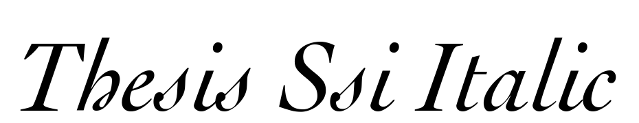 Thesis SSi Italic Font Download Free