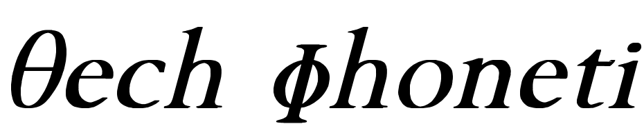 Tech Phonetic Bold Italic Scarica Caratteri Gratis