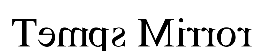 Temps Mirror Font Download Free