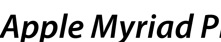 Myriad Pro Semibold Italic Polices Telecharger
