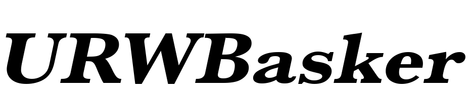 URWBasker TExt Bol Ext Wid Oblique Font Download Free