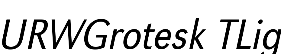 URWGrotesk TLig Ext Nar Oblique Font Download Free
