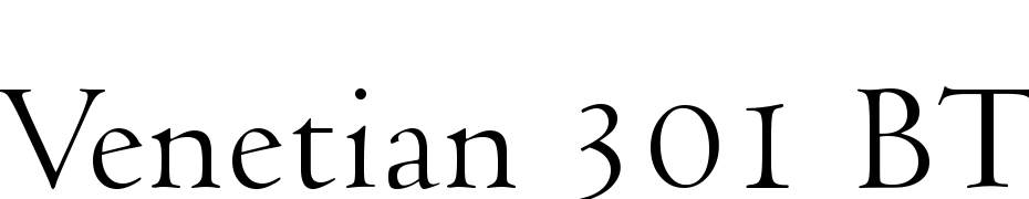 Venetian 301 BT Font Download Free