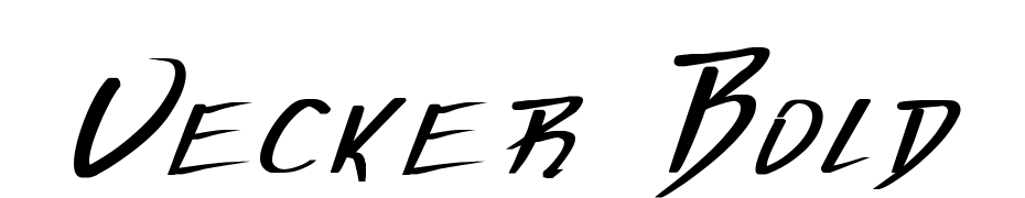 Vecker Bold Font Download Free