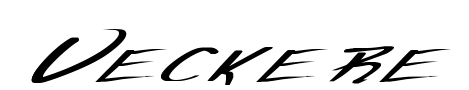 Vecker Ex Bold Italic Font Download Free
