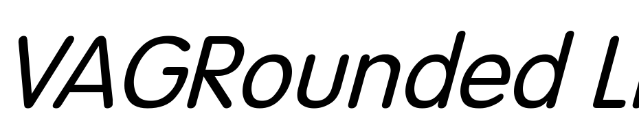 VAGRounded Light Italic Yazı tipi ücretsiz indir