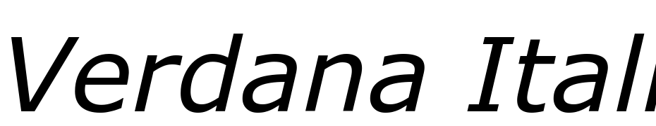 Verdana Italic Font Download Free