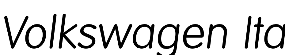 Volkswagen Italic Font Download Free