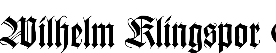 Wilhelm Klingspor Gotisch Font Download Free