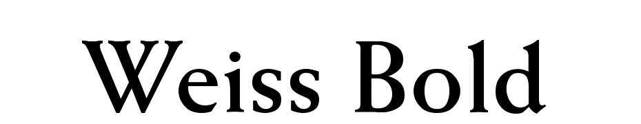 Weiss Bold Font Download Free