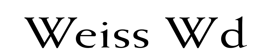 Weiss Wd Font Download Free