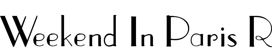 Weekend In Paris Regular Font Download Free
