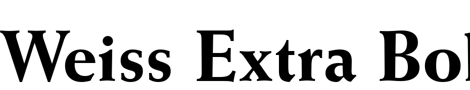 Weiss Extra Bold BT Font Download Free