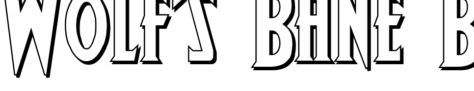 Wolf's Bane Bold Shadow Font Download Free