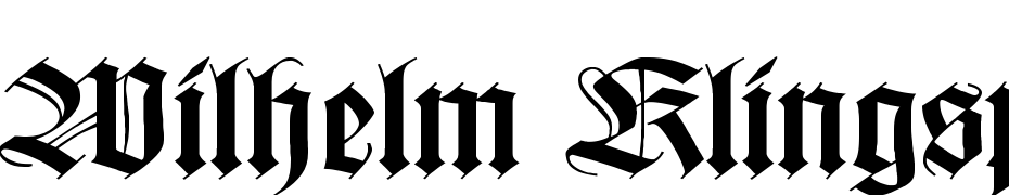 Wilhelm Klingspor Gotisch Wd Font Download Free