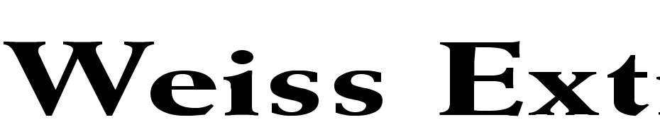 Weiss Extra Bold Ex Font Download Free